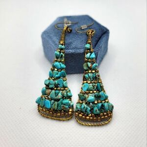 HANDMADE Turquoise Dangle Earrings 